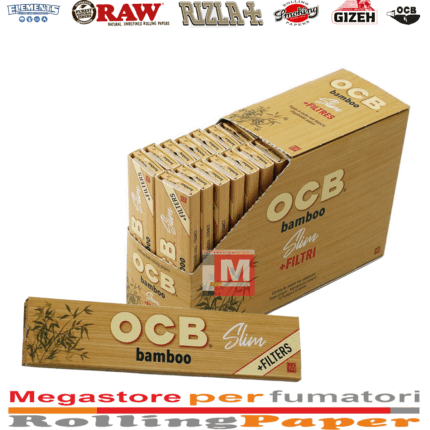 Cartine OCB Bamboo Slim King Size – con Filtri in Carta, 32 Libretti