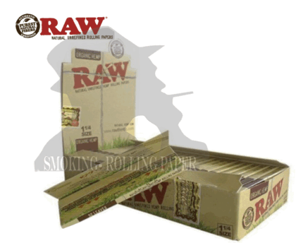 Cartine RAW Organic Medium 1¼ Hemp Corte – Scatola da 24 Libretti