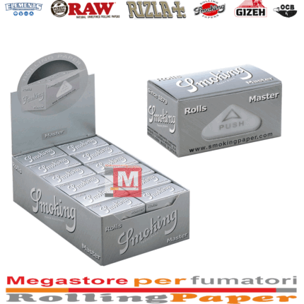 Cartine Smoking Master Rolls – King Size Slim Lunghe Ultra Sottili, 24 Rotoli