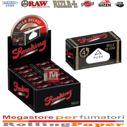 Cartine Smoking Deluxe Rolls King Size Slim – Box 24 Rotoli da 4m