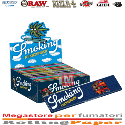 Cartine Smoking Kukuxumusu – Ultra Fine King Size Slim Lunghe, 50 Libretti