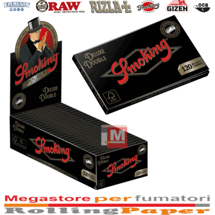 Cartine Smoking Deluxe Doppie – De Luxe Double Corte Regolari, 25 Libretti