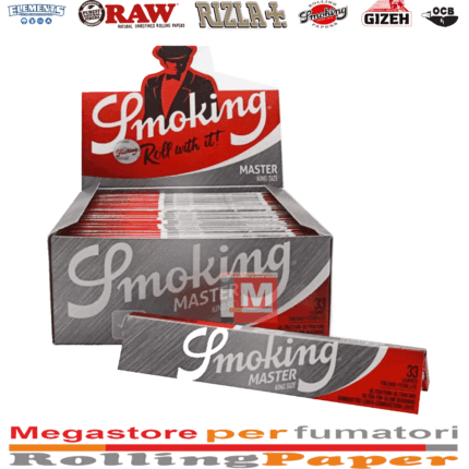 Cartine Smoking Master King Size Slim – Lunghe Ultra Sottili, 50 Libretti