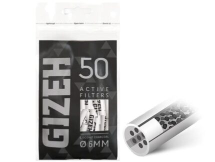 Gizeh Filtri Black ai Carboni Attivi 6mm – Extra Slim in Busta da 50 Filtri