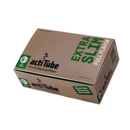 Filtri ActiTube Extra Slim 6mm – Carboni Attivi – 10 Scatolette da 50 Filtri