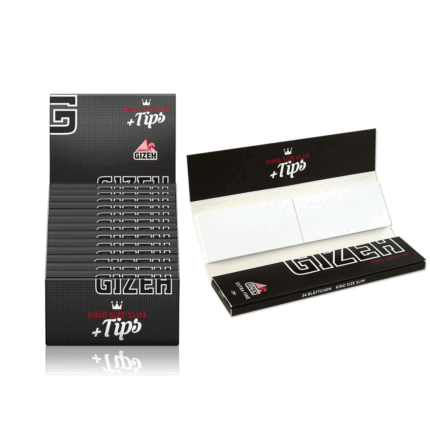 Cartine Gizeh extra fine king size slim con filtri in carta integrated tips – box da 26 libretti