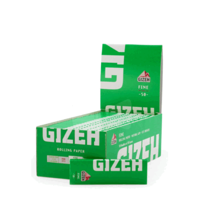 Gizeh Fine Green Extra Slim Regular Rolling Papers – Box of 50 Booklets