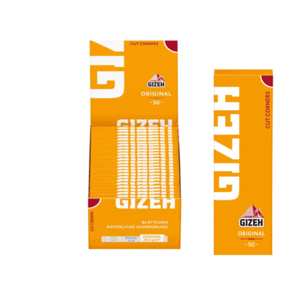 Gizeh Yellow Original Regular Rolling Papers – Box of 50 Booklets