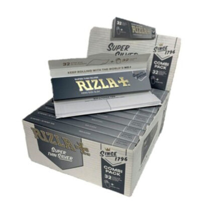 Cartine Rizla Silver King Size Slim con Filtri 110mm 13.5 g/m2 24 Libretti