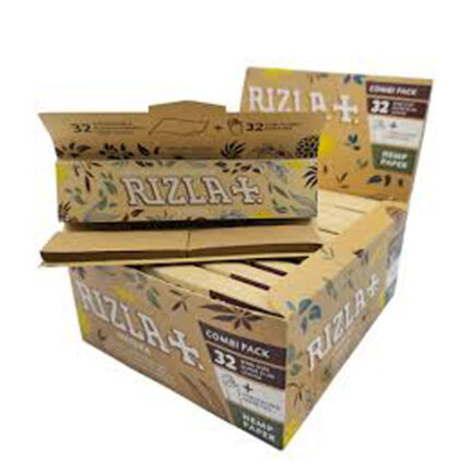 Cartine Rizla Natura King Size Slim con Filtri 110mm 13.5 g/m2 Canapa Bio 24 Libretti