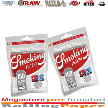 Filtri Smoking Super Slim 5,3mm x 15mm – 20 Bustine da 150 Filtri