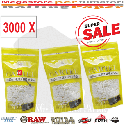 Filtri Cartel Super Slim 5.3mm MULTIPACK in Bustine 3000 Filtre