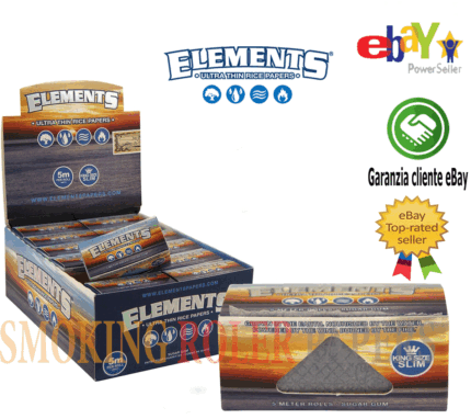 Elements Rotoli Ultra Sottili – Rolls 5 Metri King Size Slim 24 Rotoli