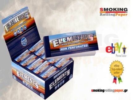 Filtri in Carta Elements Wide Rolling Tips Lunghe King Size Non Perforati – 50 Blocchetti