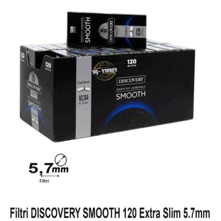 Filtri Discovery Smooth carboni attivi 5.7mm extra slim 120 filtri