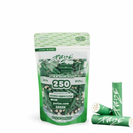 Purize Filtri Extra Slim 6mm ai Carboni Attivi Green 250 Pezzi Originali