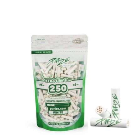 Purize Filtri Extra Slim 6mm ai Carboni Attivi White 250 Pezzi Originali