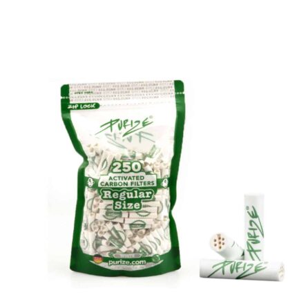 Purize Filtri Regular Size 9mm ai Carboni Attivi White 250 Pezzi Originali