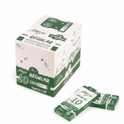 Purize Filtri Regular Size 9mm x 27mm ai Carboni Attivi White 20x10 Pack Originali