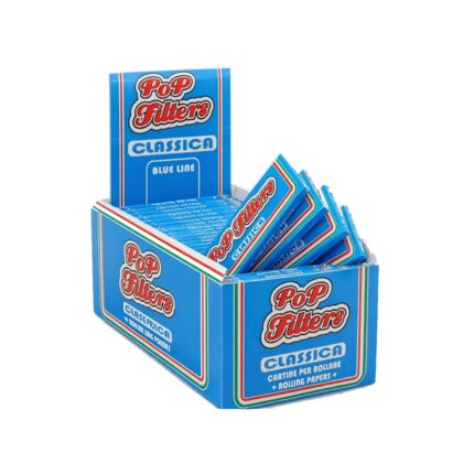 POP Filters Cartine Blu Corte Singole Regular Box 50 Libretti Originali
