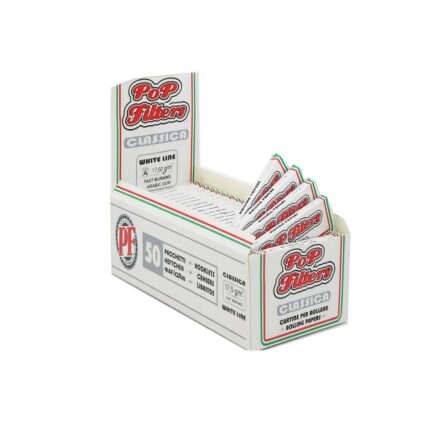 POP Filters Cartine Corte White Classica Italia Box 50 Libretti Originali